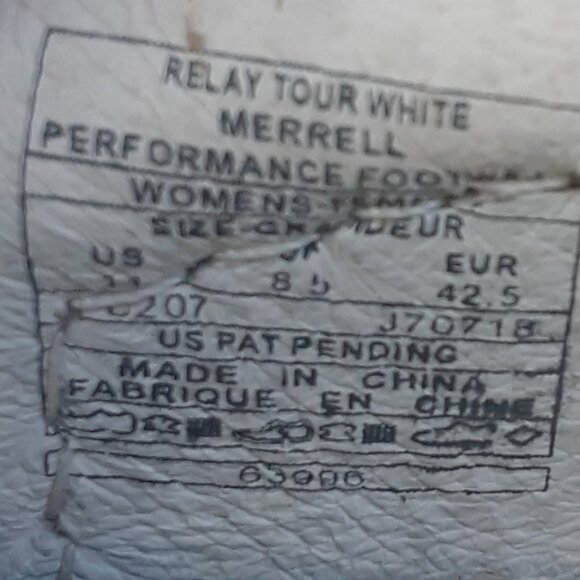 Merrell White and Tan Mesh Athletic Shoes - Picture 14 of 14